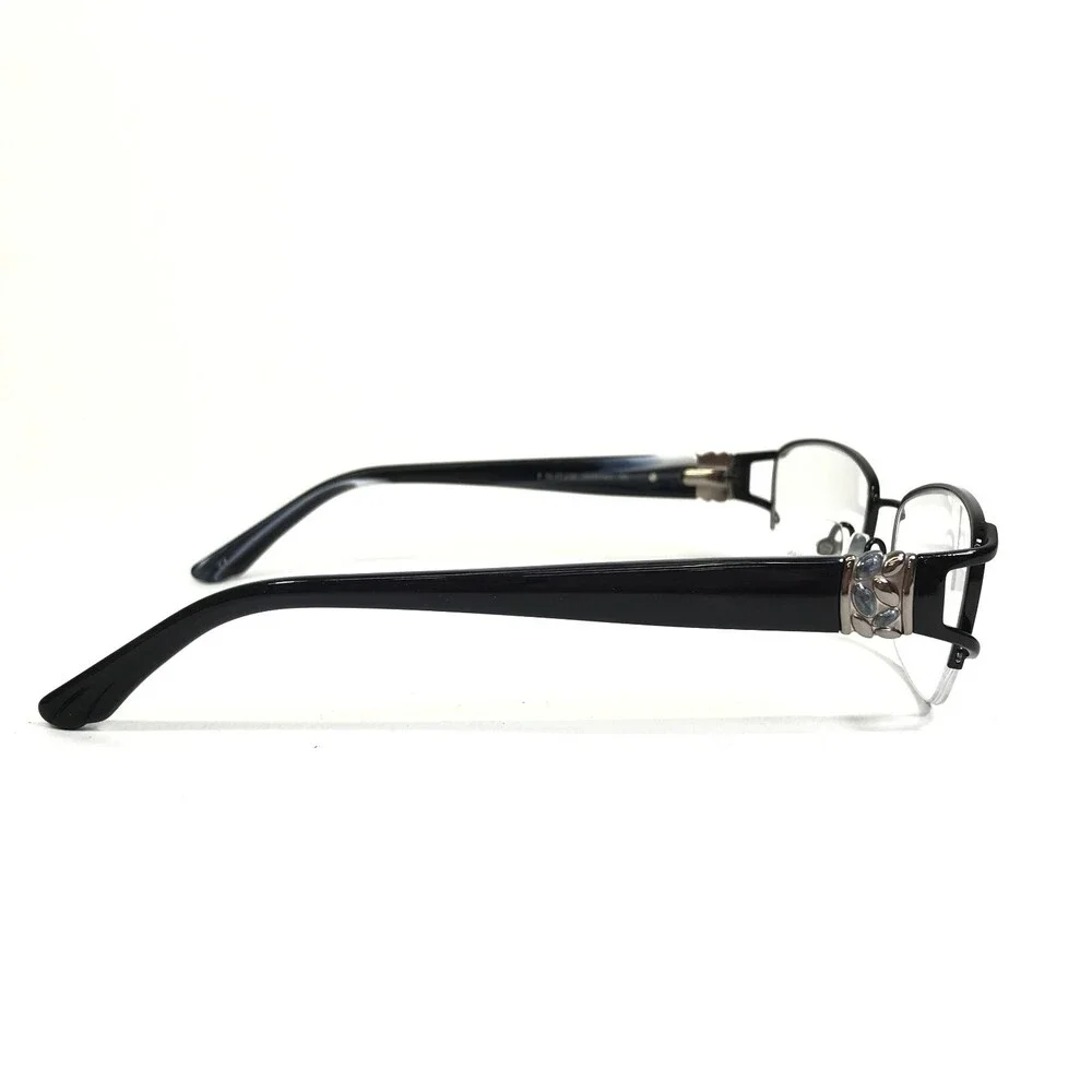 Dana Buchman Eyeglasses Frames JANNAH BK Black Silver Crystals 51-17-132